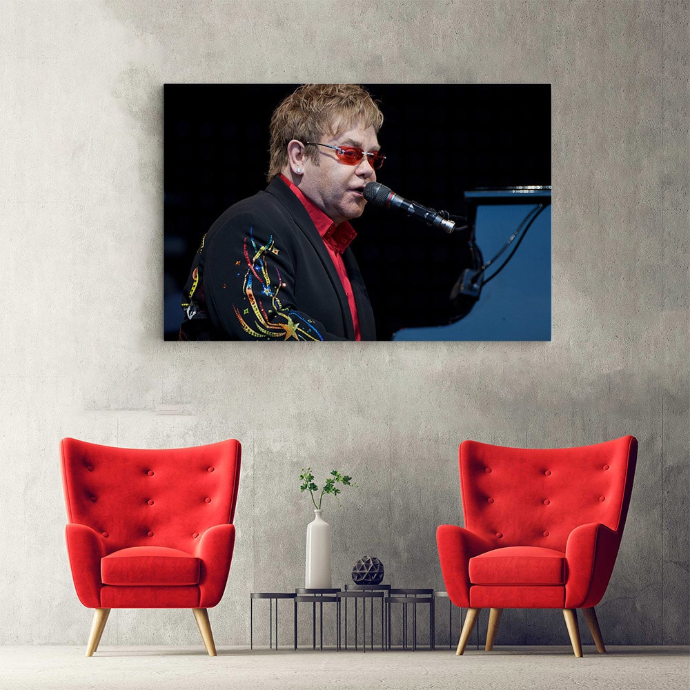 Tablou afis Elton John cantaret 2288 hol - Afis Poster Tablou afis Elton John cantaret pentru living casa birou bucatarie livrare in 24 ore la cel mai bun pret.