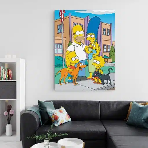 Tablou afis Familia Simpson desene animate 4718 living 2