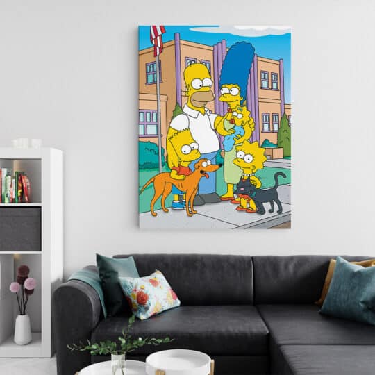 Tablou afis Familia Simpson desene animate 4718 living 2