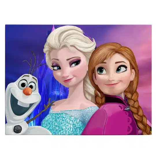 Tablou afis Frozen Elsa Anna Olaf desene animate 2163 front - Afis Poster Tablou afis Frozen Anna Olaf desene animate pentru living casa birou bucatarie livrare in 24 ore la cel mai bun pret.