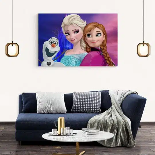 Tablou afis Frozen Elsa Anna Olaf desene animate 2163 living modern 2 - Afis Poster Tablou afis Frozen Anna Olaf desene animate pentru living casa birou bucatarie livrare in 24 ore la cel mai bun pret.