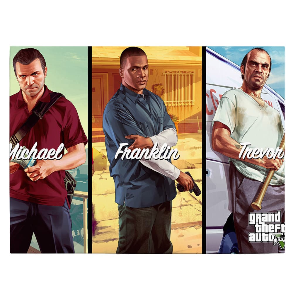 Tablou afis Grand Theft Auto - Material produs:: Tablou canvas pe panza, Dimensiunea:: 80x120 cm