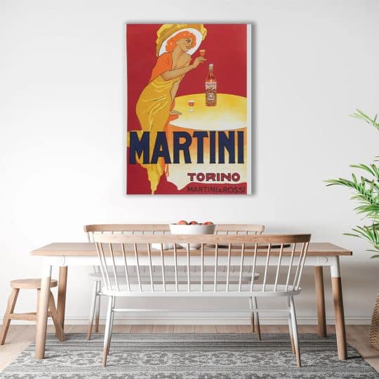 Tablou afis Martini vintage 4027 bucatarie1