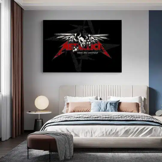 Tablou afis Metallica trup rock 2367 dormitor - Afis Poster Tablou afis chitara Metallica pentru living casa birou bucatarie livrare in 24 ore la cel mai bun pret.