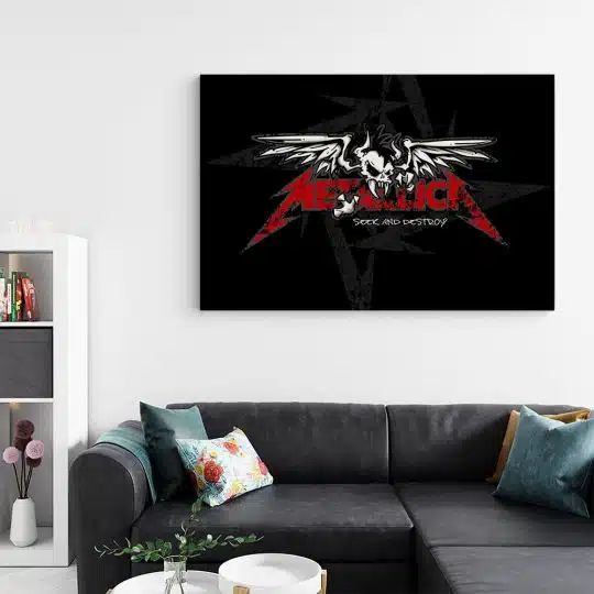 Tablou afis Metallica trup rock 2367 living - Afis Poster Tablou afis chitara Metallica pentru living casa birou bucatarie livrare in 24 ore la cel mai bun pret.