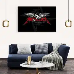 Tablou afis Metallica trup rock 2367 living modern 2 - Afis Poster Tablou afis chitara Metallica pentru living casa birou bucatarie livrare in 24 ore la cel mai bun pret.