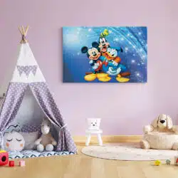 Tablou afis Mickey Donald si Pluto desene animate 4944 camera copil mic