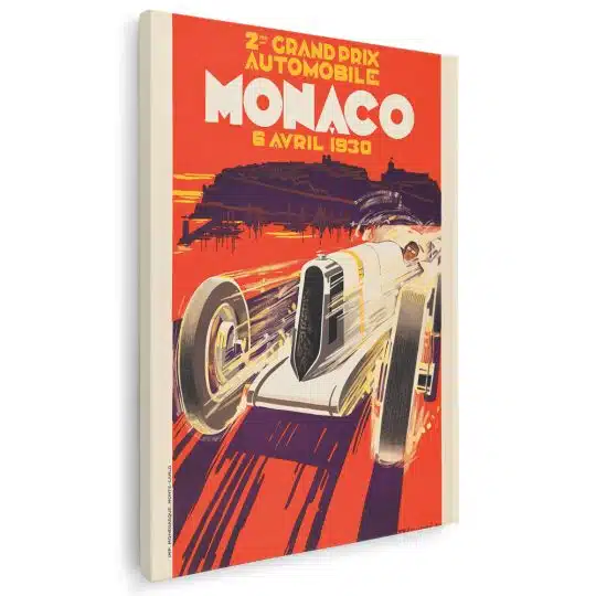 Tablou afis Monaco Grand Prix auto vintage 3202