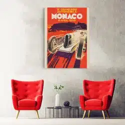 Tablou afis Monaco Grand Prix auto vintage 3202 hol