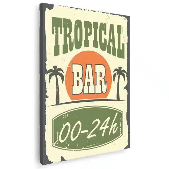 Tablou afis Tropical Bar vintage 3962