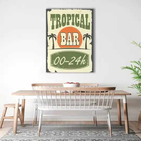 Tablou afis Tropical Bar vintage 3962 bucatarie1