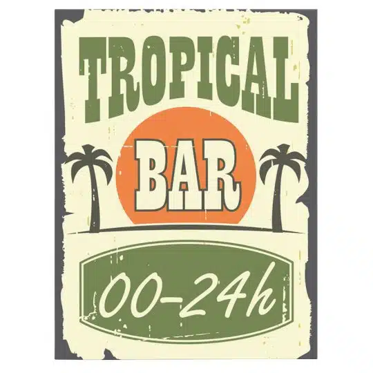 Tablou afis Tropical Bar vintage 3962 front