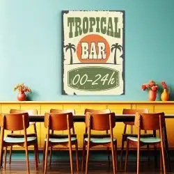 Tablou afis Tropical Bar vintage 3962 restaurant