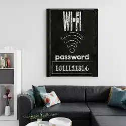 Tablou afis Wi Fi password 4417 living 2