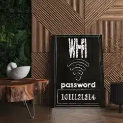 Tablou afis Wi Fi password 4417 living