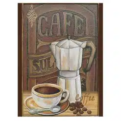 Tablou afis cafetiera ceasca cafea vintage 3880 front