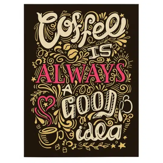 Tablou afis coffee is always a good idea 3858 front