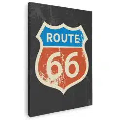 Tablou afis indicator rutier Route 66 vintage 3227