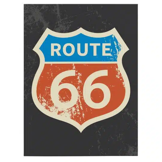 Tablou afis indicator rutier Route 66 vintage 3227 front