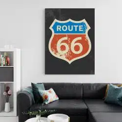 Tablou afis indicator rutier Route 66 vintage 3227 living 2