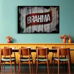 Tablou afis logo Brahma vintage 4094 restaurant