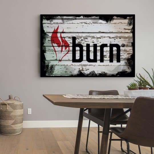 Tablou afis logo Burn vintage 4098 bucatarie4