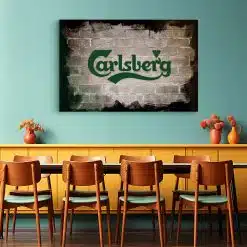 Tablou afis logo Carlsberg vintage 4091 restaurant