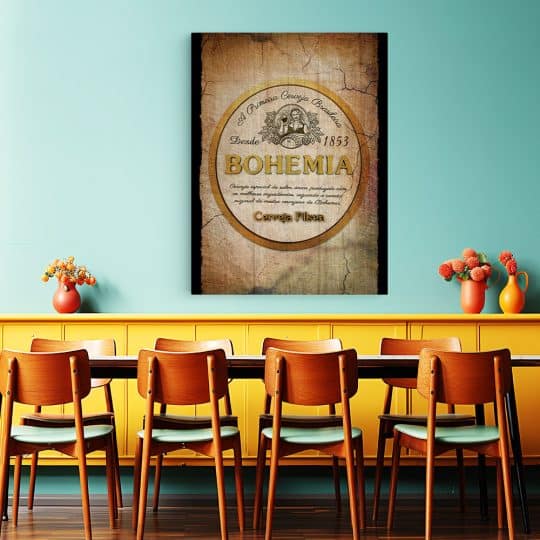 Tablou afis logo bere Bohemia 4138 restaurant