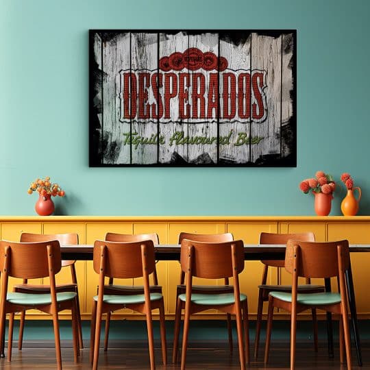 Tablou afis logo bere Desperados 4119 restaurant