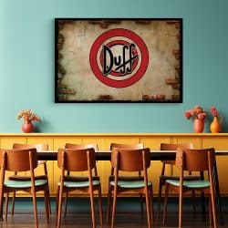 Tablou afis logo bere Duff vintage 4117 restaurant