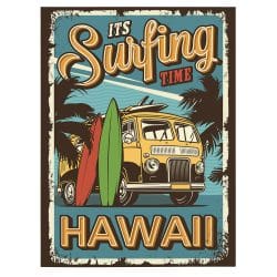 Tablou afis microbuz placi surf Hawaii vintage 3228 front