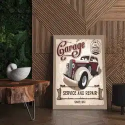 Tablou afis service auto vintage 3214 living