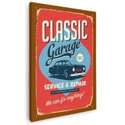 Tablou afis service reparatii auto vintage 3216