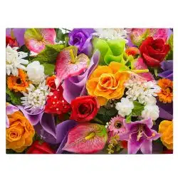 Tablou aranjament floral flori variate multicolor 1603 front - Afis Poster Tablou aranjament floral flori variate multicolor pentru living casa birou bucatarie livrare in 24 ore la cel mai bun pret.