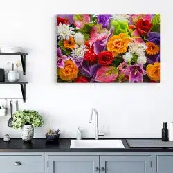 Tablou aranjament floral flori variate multicolor 1603 bucatarie - Afis Poster Tablou aranjament floral flori variate multicolor pentru living casa birou bucatarie livrare in 24 ore la cel mai bun pret.