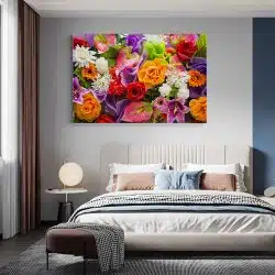 Tablou aranjament floral flori variate multicolor 1603 dormitor - Afis Poster Tablou aranjament floral flori variate multicolor pentru living casa birou bucatarie livrare in 24 ore la cel mai bun pret.