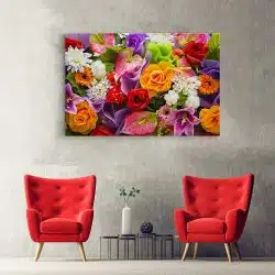 Tablou aranjament floral flori variate multicolor 1603 hol - Afis Poster Tablou aranjament floral flori variate multicolor pentru living casa birou bucatarie livrare in 24 ore la cel mai bun pret.