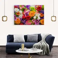 Tablou aranjament floral flori variate multicolor 1603 living modern 2 - Afis Poster Tablou aranjament floral flori variate multicolor pentru living casa birou bucatarie livrare in 24 ore la cel mai bun pret.