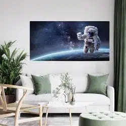 Tablou astronaut in spatiu fundal planeta Pamant albastru 1771 tablou living modern - Afis Poster Tablou astronaut in spatiu fundal planeta Pamant albastru pentru living casa birou bucatarie livrare in 24 ore la cel mai bun pret.