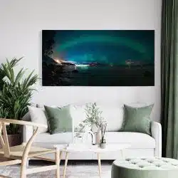 Tablou aurora boreala Luminile Nordului inn Norvegia 4518 living modern