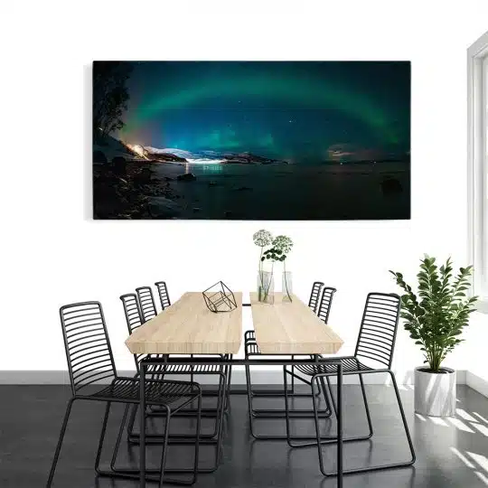 Tablou aurora boreala Luminile Nordului inn Norvegia 4518 modern bucatarie