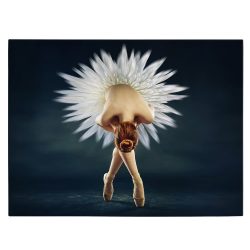 Tablou balerina cu fusta formata din petale floare alb 1614 front - Afis Poster Tablou balerina rochita petale floare pentru living casa birou bucatarie livrare in 24 ore la cel mai bun pret.