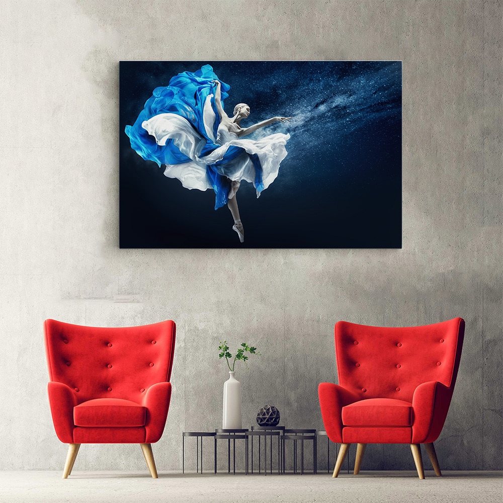 Tablou balerina dansand gratios albastru alb 1921 hol - Afis Poster Tablou Castelul Neuschwanstein la apus Germania pentru living casa birou bucatarie livrare in 24 ore la cel mai bun pret.