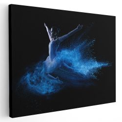 Tablou balerina dansand prin nor de pulbere albastru negru 1606 - Afis Poster Tablou balerina dansand prin nor de pulbere albastru pentru living casa birou bucatarie livrare in 24 ore la cel mai bun pret.