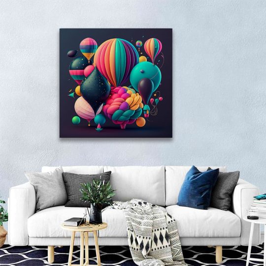 Tablou baloane variate multicolore multicolor 1629 camera 4 - Afis Poster tablou baloane multicolore pentru living casa birou bucatarie livrare in 24 ore la cel mai bun pret.