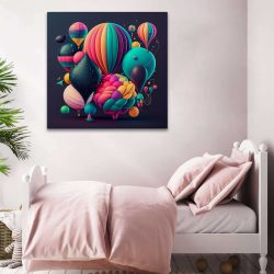 Tablou baloane variate multicolore multicolor 1629 dormitor copii - Afis Poster tablou baloane multicolore pentru living casa birou bucatarie livrare in 24 ore la cel mai bun pret.