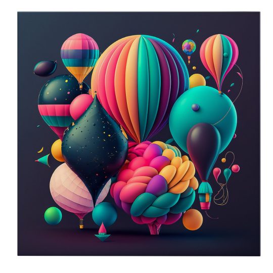 Tablou baloane variate multicolore multicolor 1629 frontal 1 - Afis Poster tablou baloane multicolore pentru living casa birou bucatarie livrare in 24 ore la cel mai bun pret.