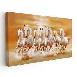 Tablou cai albi alergand portocaliu alb 1810 - Afis Poster Tablou cai albi alergand portocaliu alb pentru living casa birou bucatarie livrare in 24 ore la cel mai bun pret.