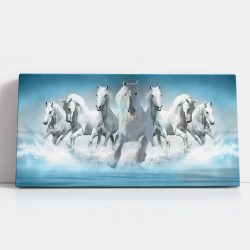 Tablou cai albi alergand prin apa alb albastru 1773 detalii tablou - Afis Poster Tablou 7 cai albi alergand prin apa pentru living casa birou bucatarie livrare in 24 ore la cel mai bun pret.