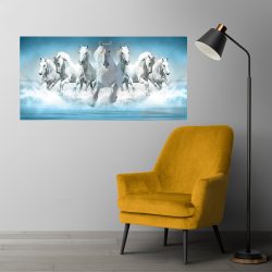 Tablou cai albi alergand prin apa alb albastru 1773 tablou receptie - Afis Poster Tablou 7 cai albi alergand prin apa pentru living casa birou bucatarie livrare in 24 ore la cel mai bun pret.